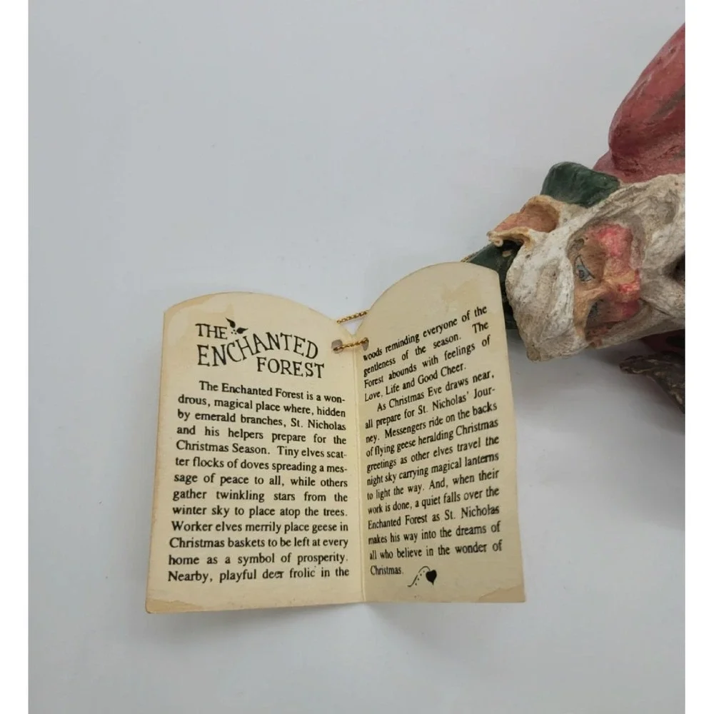 VTG House of Hatten Denise‎ Calla Santa Deer Enchanted Forest Christmas Ornament